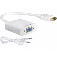 Видеоконвертор белый HDM VGA+Audio L/R